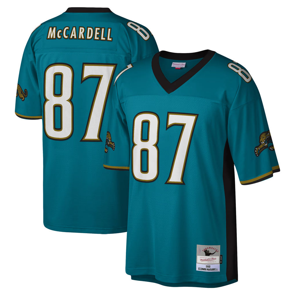 Kooe J.Jaguars #87 Keenan McCardell?Player Teal Mitchell & Ness Legacy Home Game Stitched Jerseys
