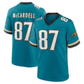 Kooe J.Jaguars #87 Keenan McCardell Player Teal Prowler Throwback Limited Home Game Stitched Jerseys