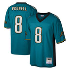 Kooe J.Jaguars #8 Mark Brunell?Player Teal Mitchell & Ness Legacy Home Game Stitched Jerseys