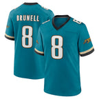 Kooe J.Jaguars #8 Mark Brunell?Player Teal Prowler Throwback Limited Home Game Stitched Jerseys