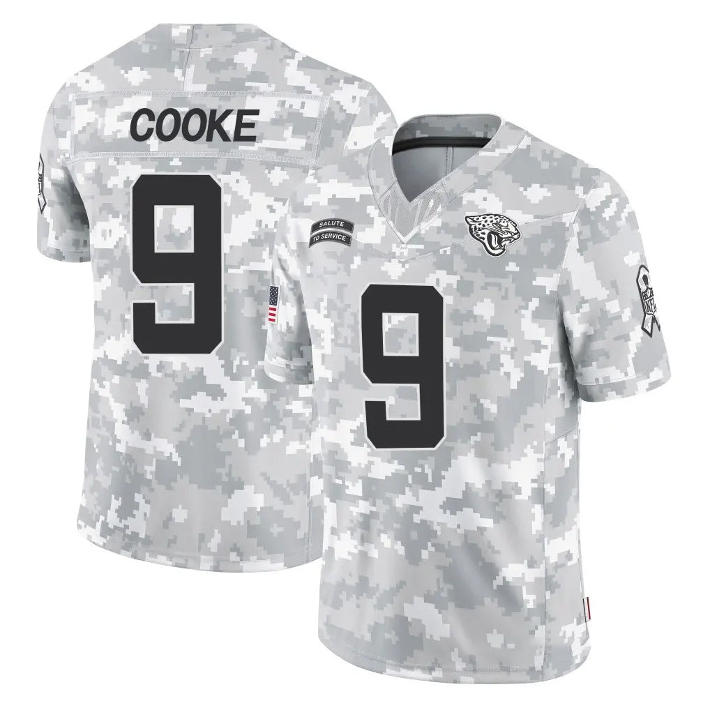 Kooe J.Jaguars #9 Logan Cooke Player Arctic Camo Salute To Service Limited Game Stitched Jerseys