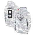 Kooe J.Jaguars #9 Logan Cooke Player Arctic Camo Salute to Service Hoodies Limited Game Stitched Jerseys