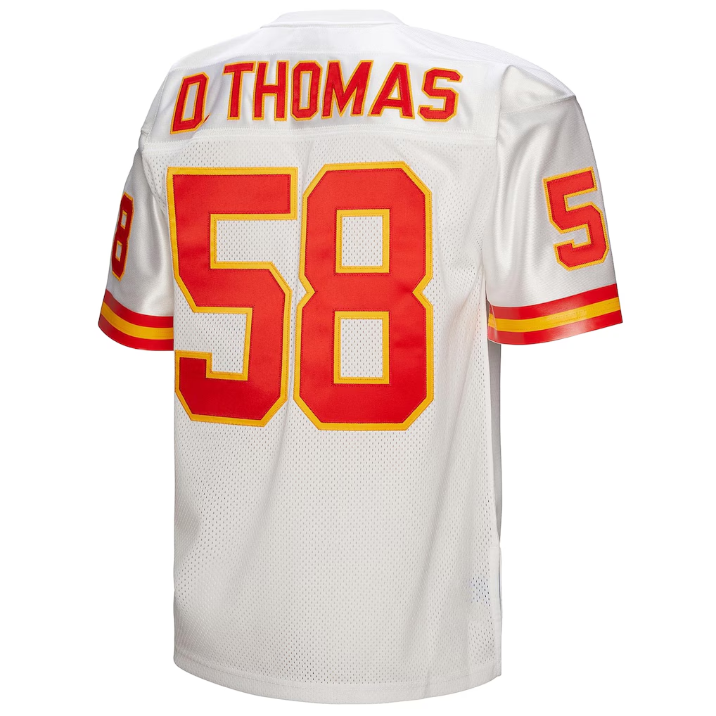 Kooe KC.Chiefs 1994 #58 Derrick Thomas Mitchell & Ness White Authentic Throwback Retired Player Stitched Jerseys