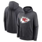 Kooe KC.Chiefs Gray LoGo Pullover Hoodies Limited Blank Player Stitched Jerseys