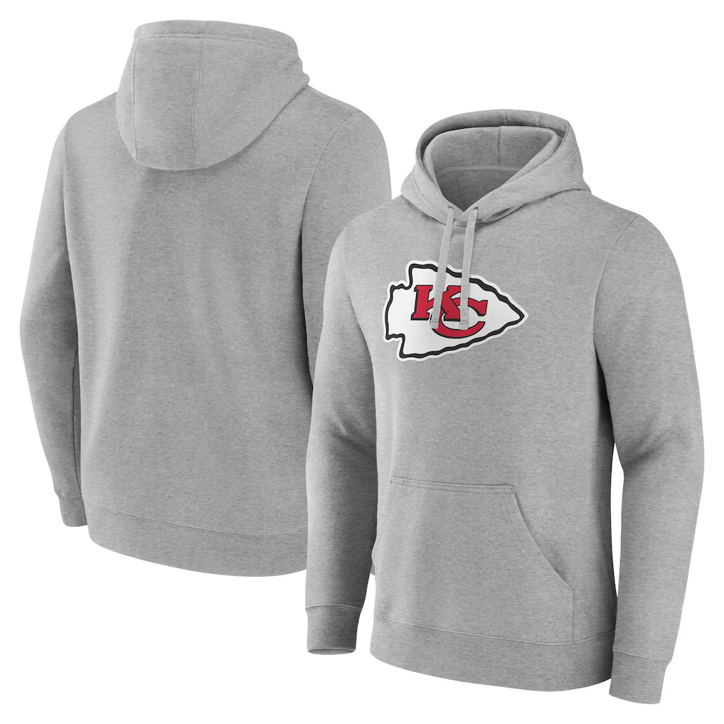 Kooe KC.Chiefs Gray Pullover Hoodies Limited Blank Player Stitched Jerseys