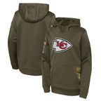 Kooe KC.Chiefs Olive Salute to Service Therma Performance Pullover Hoodie Limited Game Stitched Jerseys