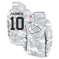 Kooe KC.Chiefs #10 Isiah Pacheco Player Salute to Service Hoodies Stitched Jerseys
