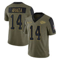 Kooe KC.Chiefs #14 Matt Araiza Player Olive Salute To Service Limited Game Stitched Jerseys