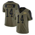 Kooe KC.Chiefs #14 Matt Araiza Player Olive Salute To Service Limited Game Stitched Jerseys