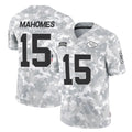 Kooe KC.Chiefs #15 Patrick Mahomes Player Arctic Camo Salute To Service Limited Game Stitched Jerseys