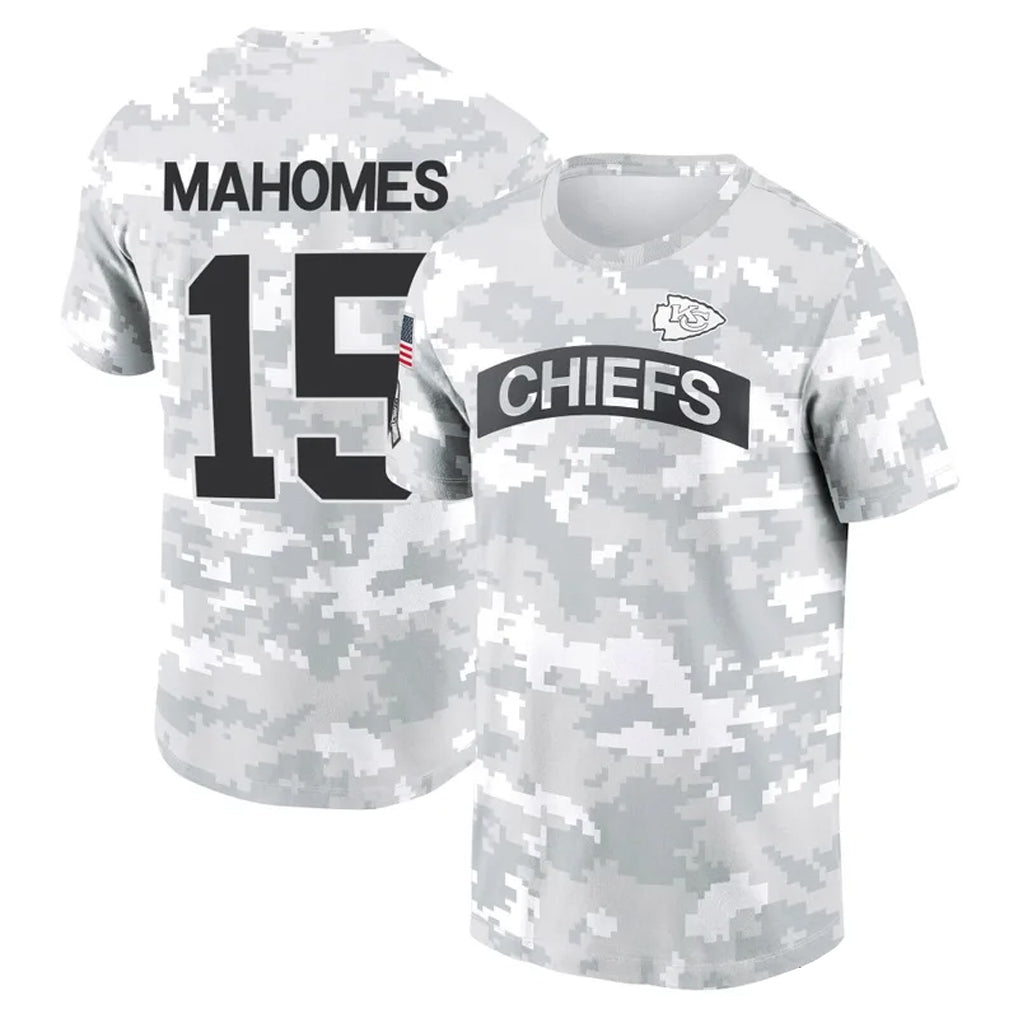 Kooe KC.Chiefs #15 Patrick Mahomes Player Salute to Service Hoodies & T-Shirts Stitched Jerseys