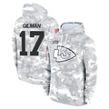 Kooe KC.Chiefs #17 Alohi Gilman Player Arctic Camo Salute to Service Hoodies Limited Game Stitched Jerseys