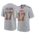 Kooe KC.Chiefs #17 Alohi Gilman Player Gray Atmosphere Fashion Game Stitched Jerseys