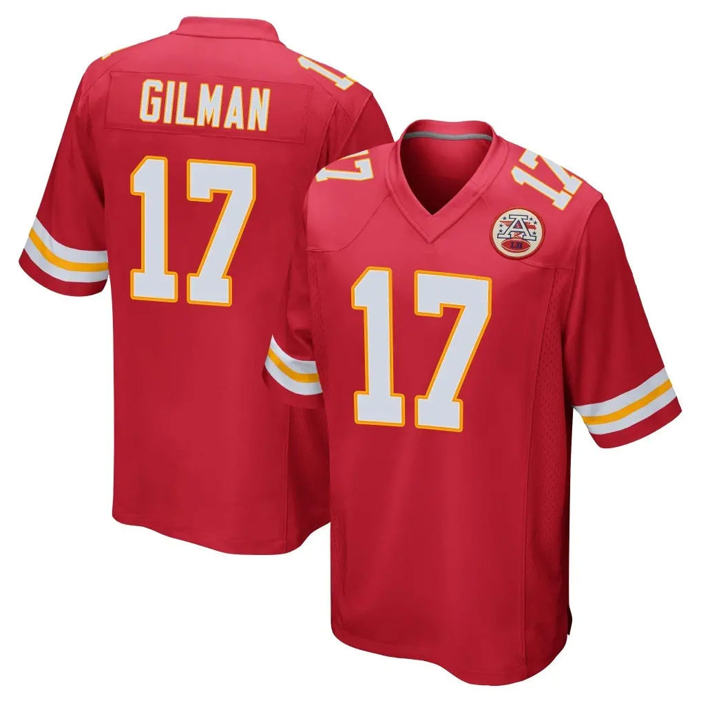 Kooe KC.Chiefs #17 Alohi Gilman Player Red Home Game Stitched Jerseys