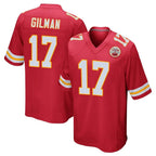 Kooe KC.Chiefs #17 Alohi Gilman Player Red Home Game Stitched Jerseys