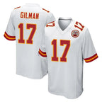Kooe KC.Chiefs #17 Alohi Gilman Player White Home Game Stitched Jerseys
