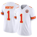 Kooe KC.Chiefs #1 Xavier Worthy Player White Vapor F.U.S.E. Limited Stitched Jerseys