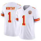 Kooe KC.Chiefs #1 Xavier Worthy Player White Vapor F.U.S.E. Limited Stitched Jerseys