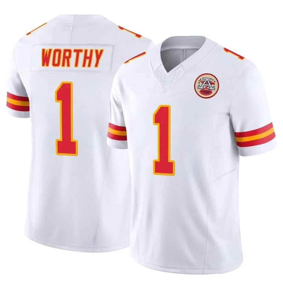 Kooe KC.Chiefs #1 Xavier Worthy Player White Vapor F.U.S.E. Limited Stitched Jerseys