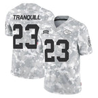 Kooe KC.Chiefs #23 Drue Tranquill Player Arctic Camo Salute To Service Limited Game Stitched Jerseys