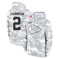 Kooe KC.Chiefs #2 Tyquan Thornton Player Arctic Camo Salute to Service Hoodies Limited Game Stitched Jerseys