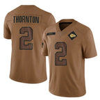 Kooe KC.Chiefs #2 Tyquan Thornton Player Brown Salute To Service Limited Stitched Jerseys
