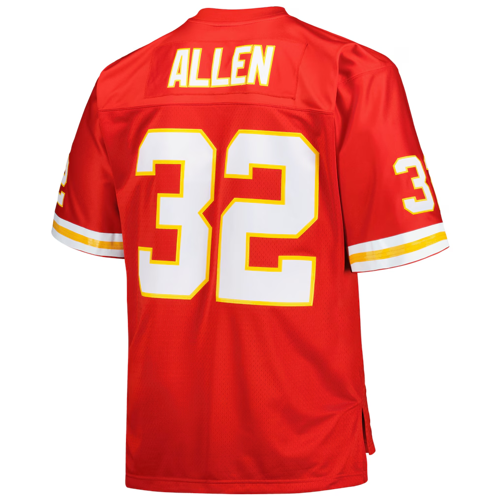 Kooe KC.Chiefs #32 Marcus Allen Mitchell & Ness Red Big & Tall 1994 Retired Player Replica Jersey