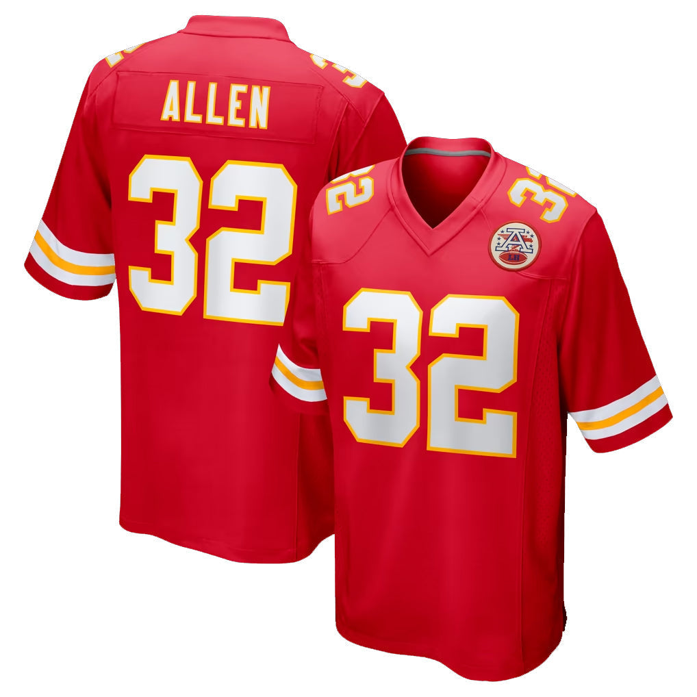 Kooe KC.Chiefs #32 Marcus Allen Player Red Home Game Stitched Jerseys