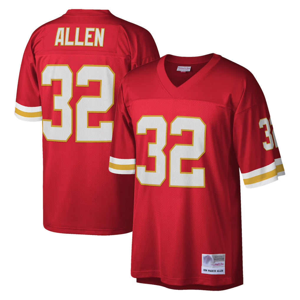 Kooe KC.Chiefs #32 Marcus Allen Player Red Mitchell & Ness Legacy Replica Stitched Jerseys