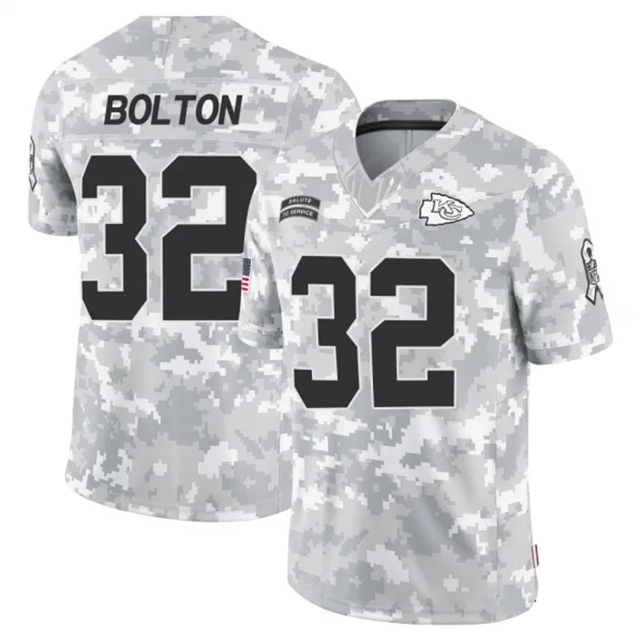 Kooe KC.Chiefs #32 Nick Bolton Player Arctic Camo Salute to Service Limited Stitched Jerseys