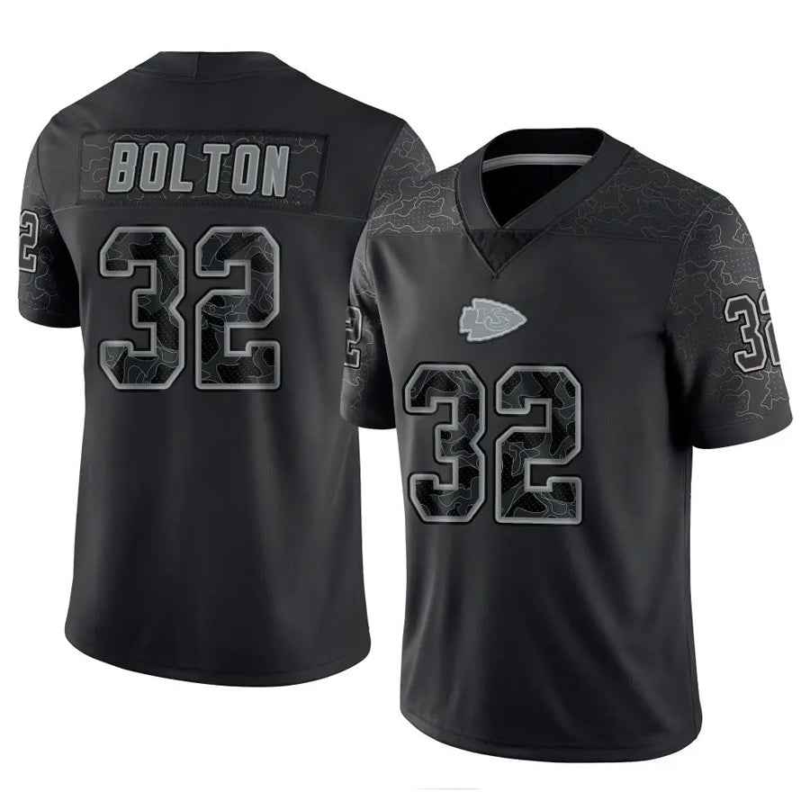 Kooe KC.Chiefs #32 Nick Bolton Player Black RFLCTV Limited Stitched Jerseys
