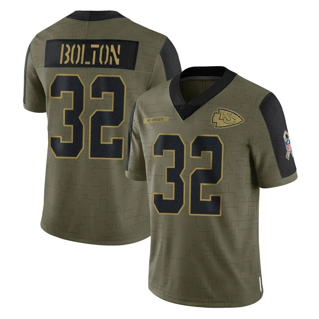 Kooe KC.Chiefs #32 Nick Bolton Player Olive Salute To Service Limited Game Stitched Jerseys