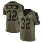 Kooe KC.Chiefs #32 Nick Bolton Player Olive Salute To Service Limited Game Stitched Jerseys