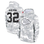 Kooe KC.Chiefs #32 Nick Bolton Player Salute to Service Hoodies Stitched Jerseys