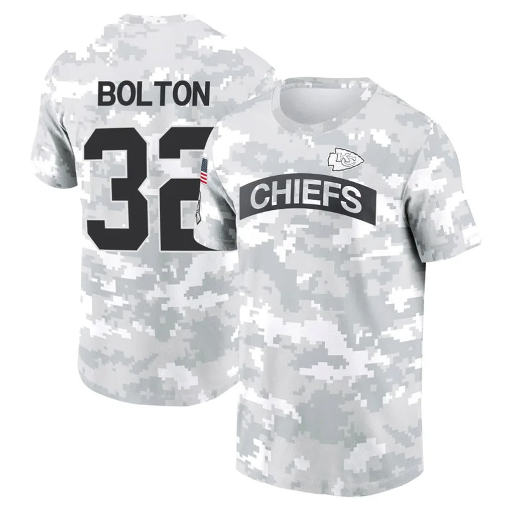 Kooe KC.Chiefs #32 Nick Bolton Player Salute to Service Hoodies & T-Shirts Stitched Jerseys