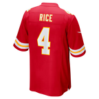 Kooe KC.Chiefs #4 Chiefs Rashee Rice Red Game Stitched Jerseys