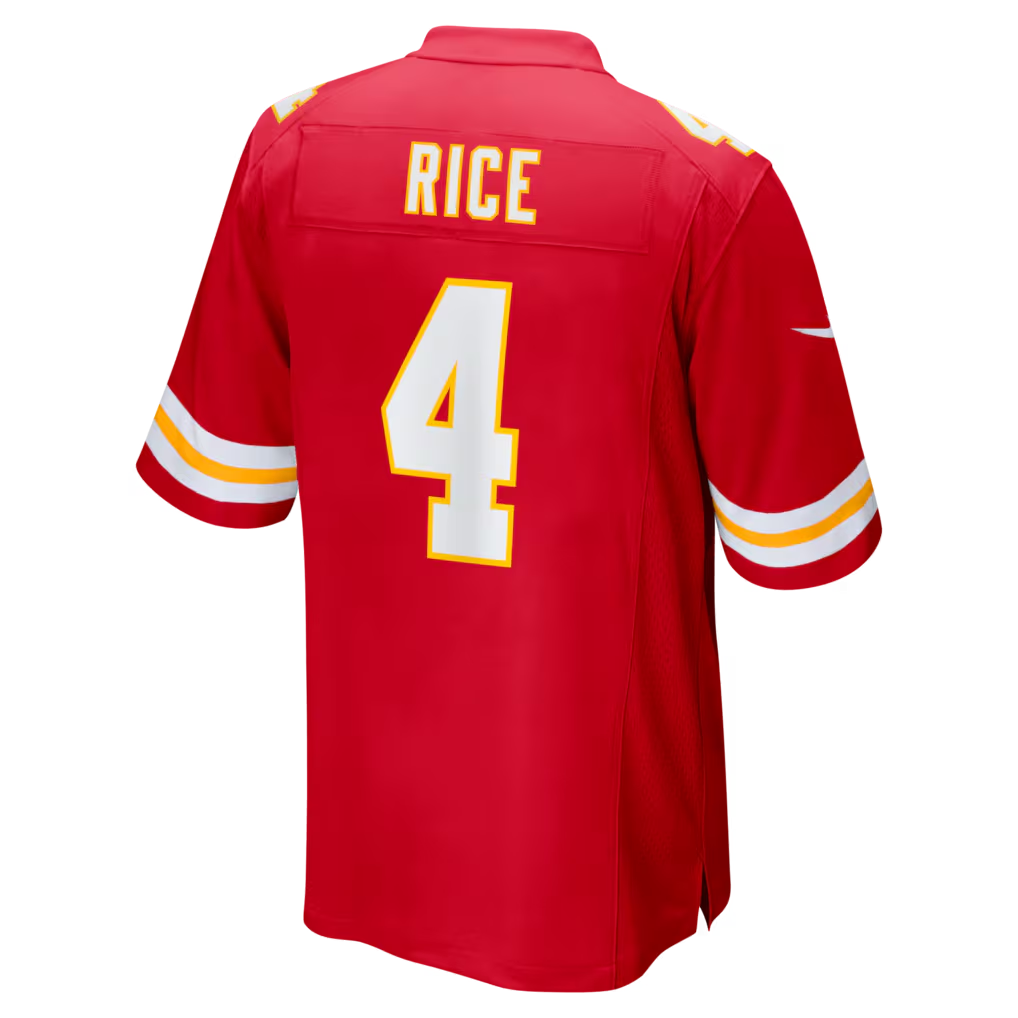 Kooe KC.Chiefs #4 Chiefs Rashee Rice Red Game Stitched Jerseys