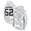 Kooe KC.Chiefs #52 Creed Humphrey Player Arctic Camo Salute to Service Hoodies Limited Game Stitched Jerseys