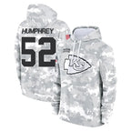 Kooe KC.Chiefs #52 Creed Humphrey Player Arctic Camo Salute to Service Hoodies Limited Game Stitched Jerseys