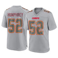 Kooe KC.Chiefs #52 Creed Humphrey Player Gray Atmosphere Fashion Game Stitched Jerseys