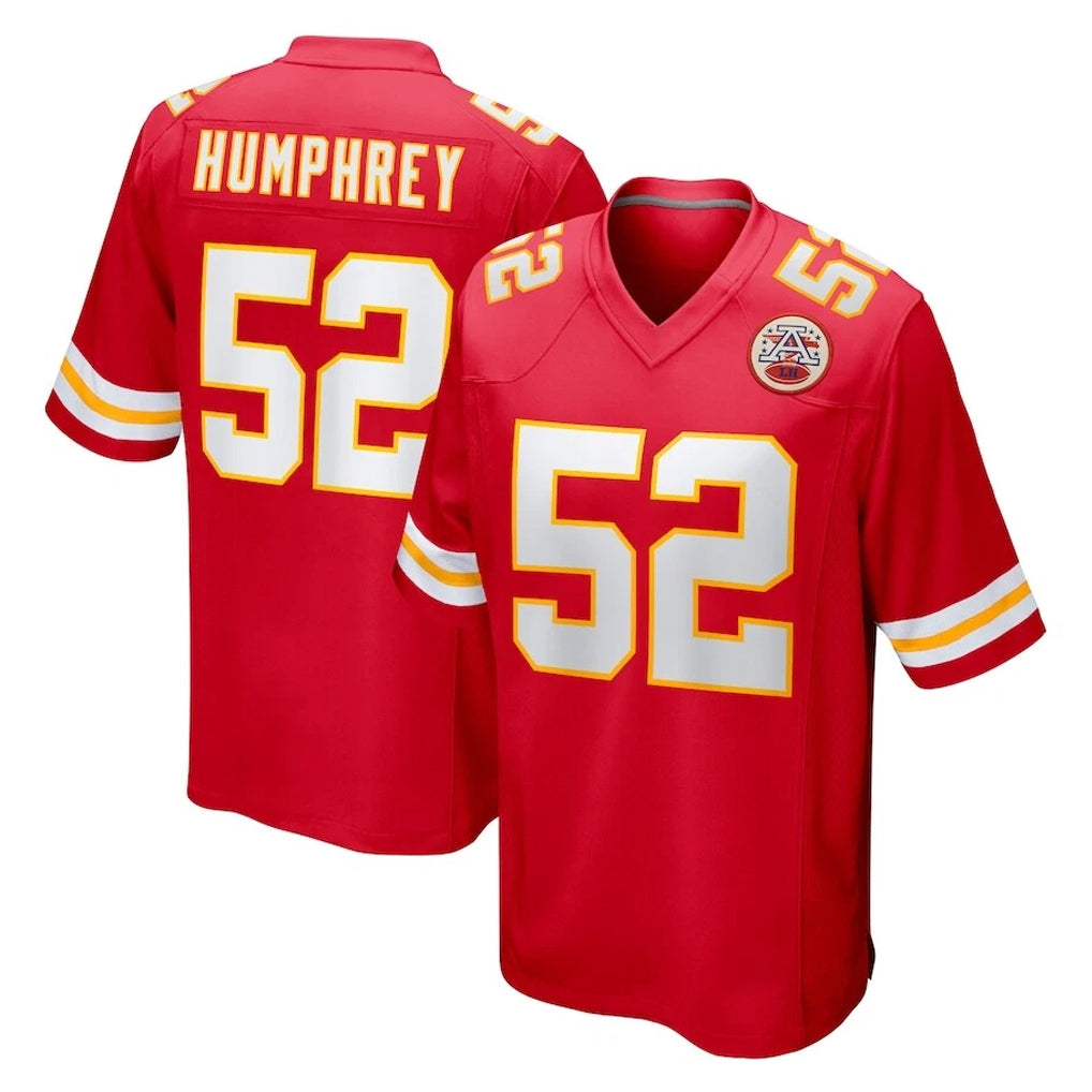 Kooe KC.Chiefs #52 Creed Humphrey Player Red Home Game Stitched Jerseys