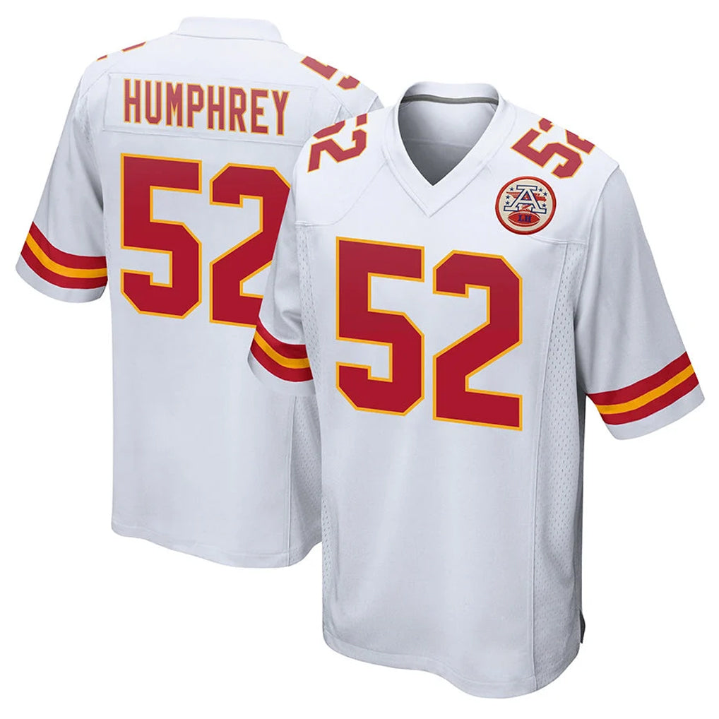 Kooe KC.Chiefs #52 Creed Humphrey Player White Home Game Stitched Jerseys