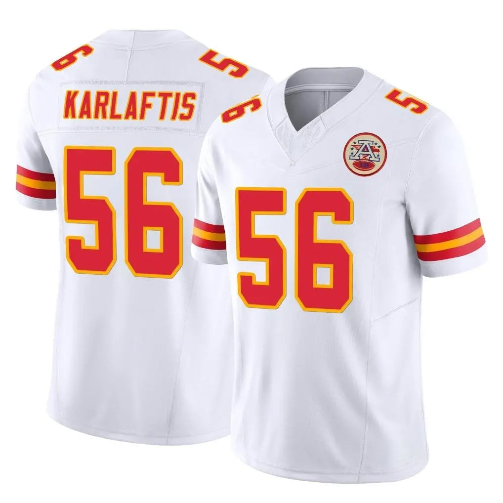 Kooe KC.Chiefs #56 George Karlaftis Player White Limited Vapor F.U.S.E. Home Game Stitched Jerseys