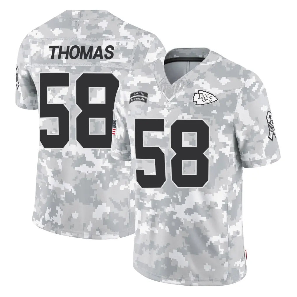 Kooe KC.Chiefs #58 Derrick Thomas Player Arctic Camo Salute To Service Limited Game Stitched Jerseys