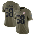 Kooe KC.Chiefs #58 Derrick Thomas Player Olive Salute To Service Limited Stitched Jerseys