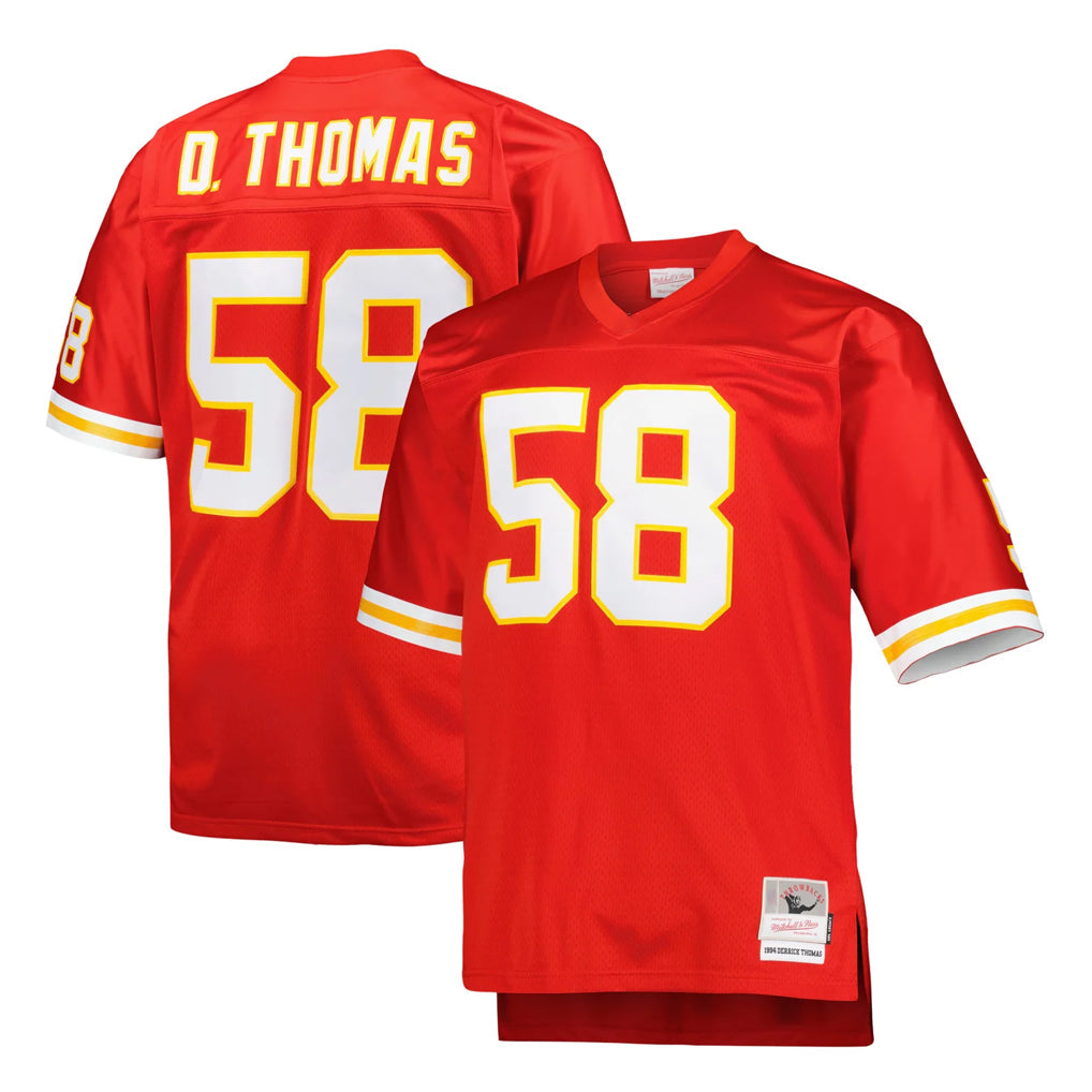 Kooe KC.Chiefs #58 Derrick Thomas Player Red Mitchell & Ness 1994 Throwback Retired Stitched Jerseys
