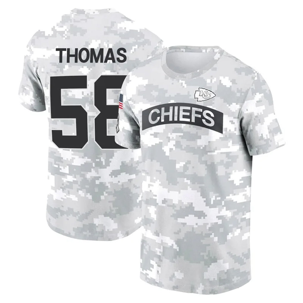 Kooe KC.Chiefs #58 Derrick Thomas Player Salute to Service Hoodies & T-Shirts Stitched Jerseys