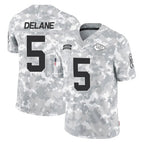 Kooe KC.Chiefs #5 Mansoor Delane Player Arctic Camo Salute To Service Limited Game Stitched Jerseys