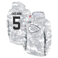 Kooe KC.Chiefs #5 Mansoor Delane Player Arctic Camo Salute to Service Hoodies Limited Game Stitched Jerseys