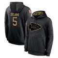 Kooe KC.Chiefs #5 Mansoor Delane Player Black Salute to Service Hoodies Limited Game Stitched Jerseys